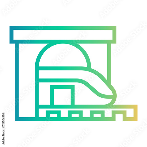 underground Line Gradient Icon