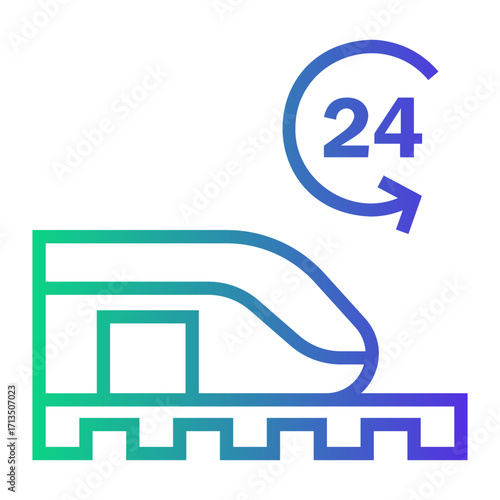 underground Line Gradient Icon
