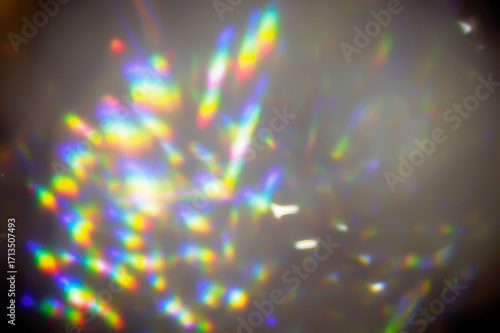 Colorful diamond glitter rainbow glow light flare sparks abstract overlay texture