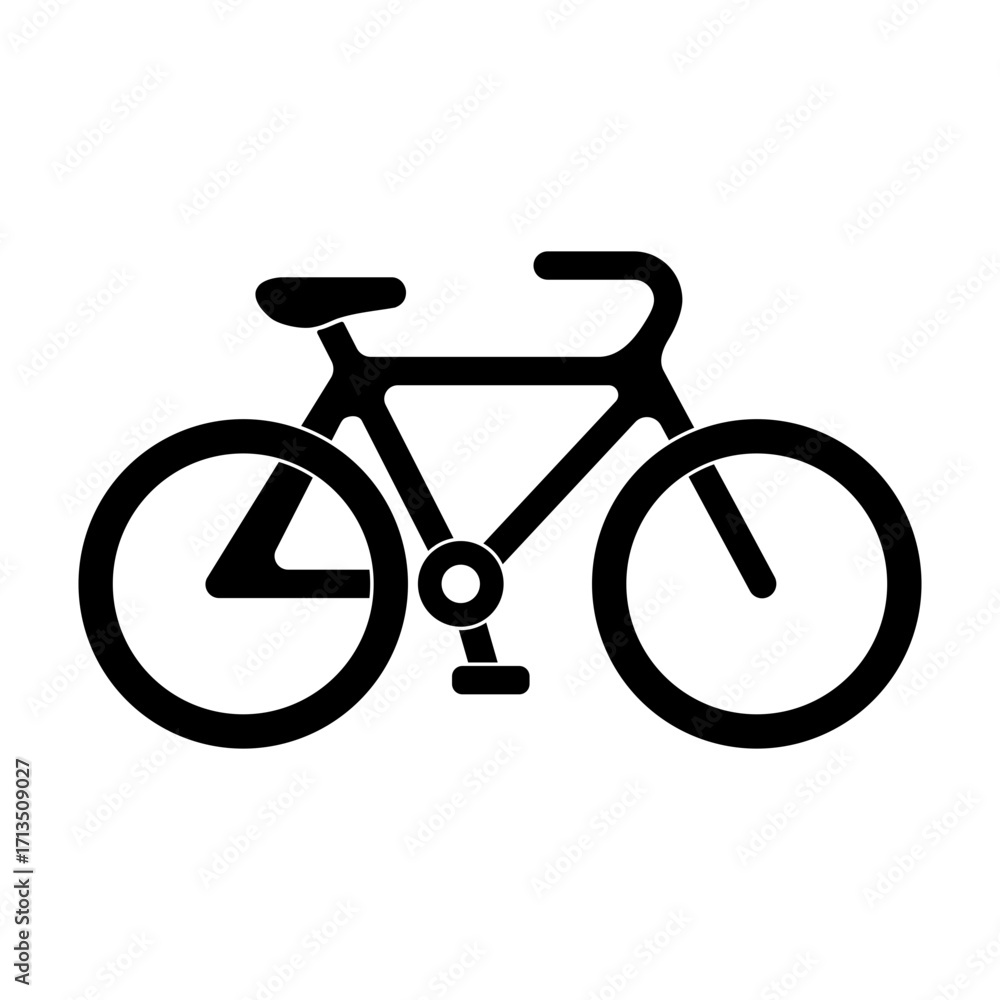 Fototapeta premium Bicycle bike icon black and white vector