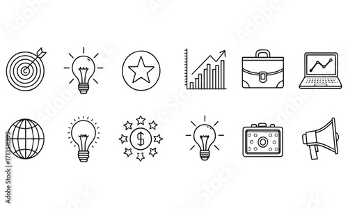 Marketing Strategy Line Icon Collection
