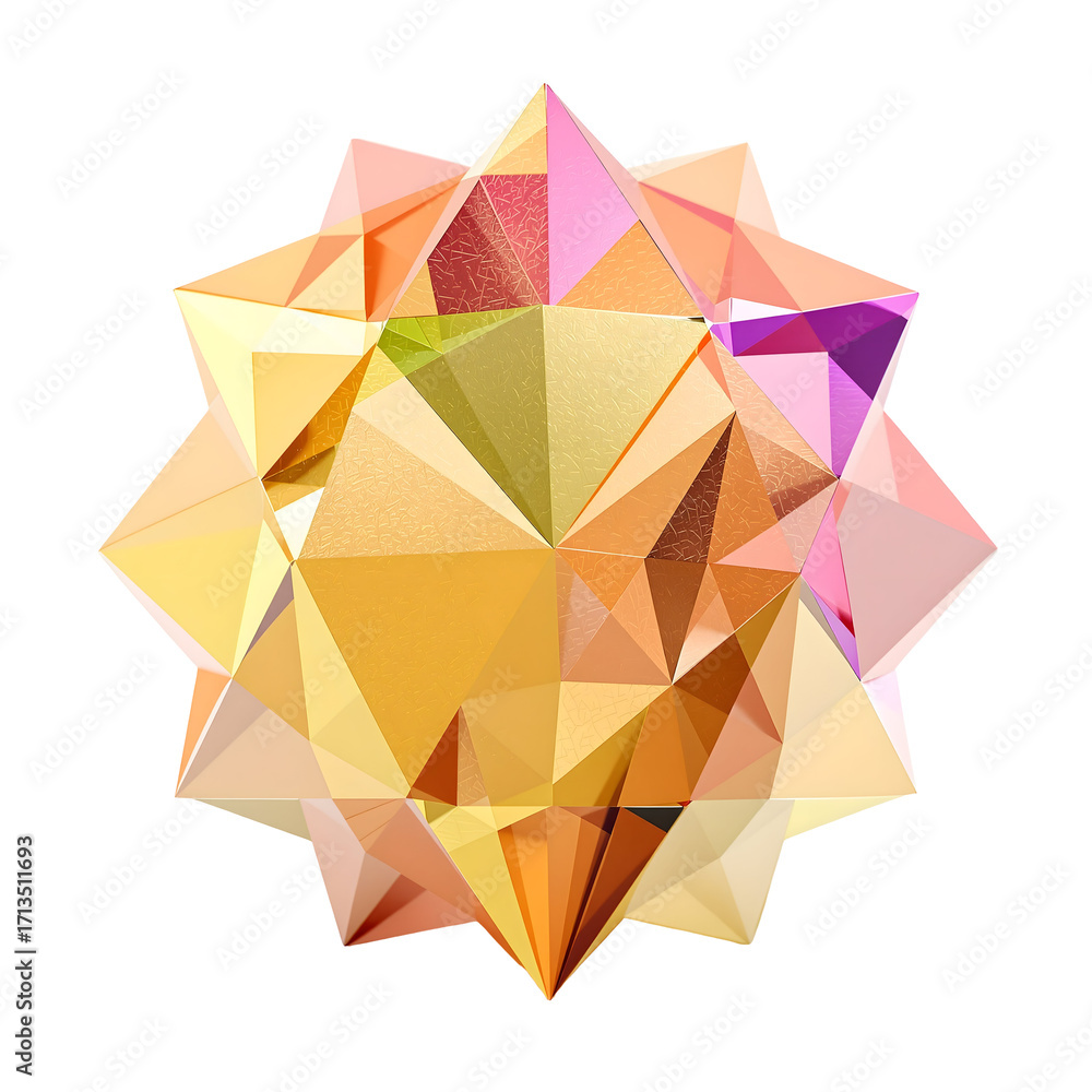 Obraz premium Geometric Abstract Starburst Translucent Polygonal Design