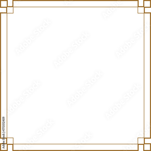 Traditional Korean-style frame design with oriental borders. Ideal for Chuseok, Seollal, and Asian holiday invitations or decorations for the title of contents.	