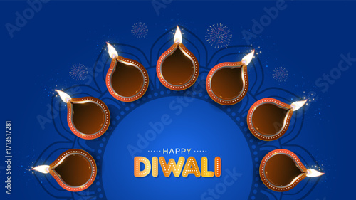 Traditional Diwali background for happy diwali festival.