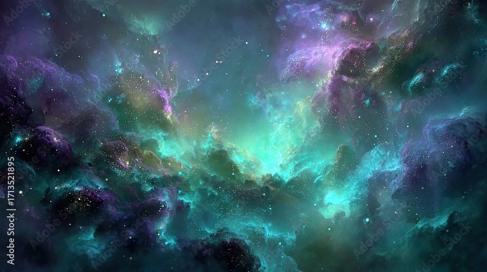 Fototapeta premium Stunning Colorful Deep Space Nebula