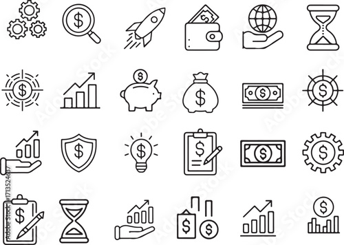 Profitable Business Icon Collection Set