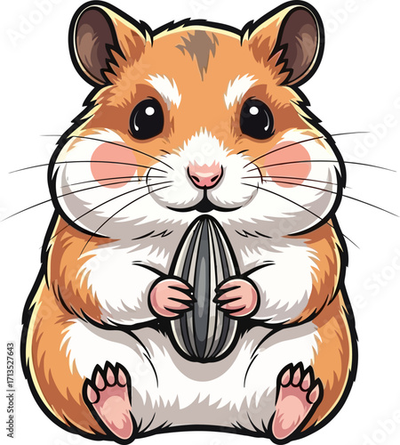 a hamsters joyful snack a delightful moment of simple happiness, isolated on transparent background