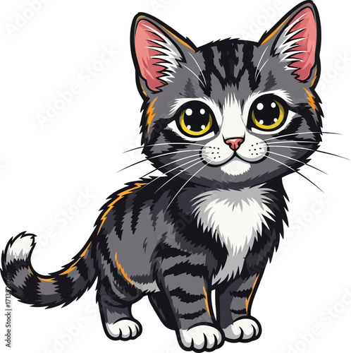 adorable kittens gentle gaze a symbol of sweet innocence and playful charm, isolated on transparent background