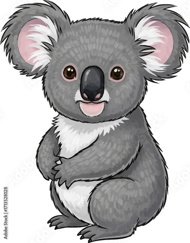 adorable koala a symbol of australian wildlife, isolated on transparent background