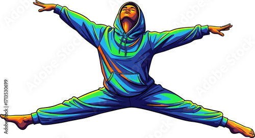 limitless grace a dancers euphoria in motion, isolated on transparent background