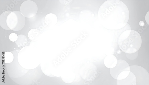 Soft, light gray background with white circles