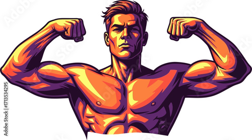 the determined athlete a powerful portrait of strength and resolve, isolated on transparent background