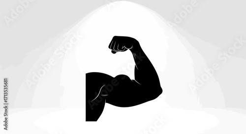 unleash the power within a silhouette of strength, isolated on transparent background