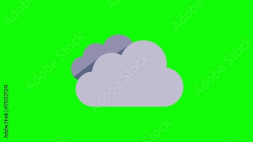 weather icon, animation, green background