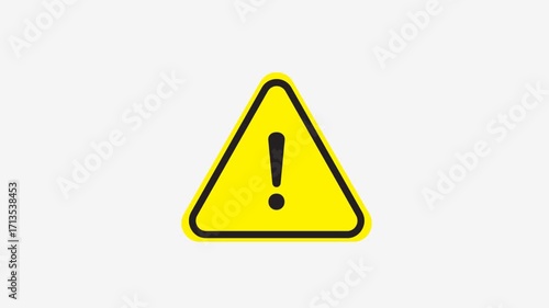 Warning Triangle Shake Animation Transparent Background
