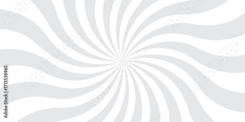 sunburst pattern white and gray design. Vintage sunrays illustration swirl line. sun beam vector banner design pop art comic burst gradient concept pattern.	