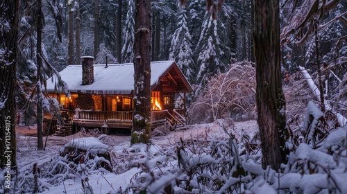 Wallpaper Mural winter in the forest Torontodigital.ca