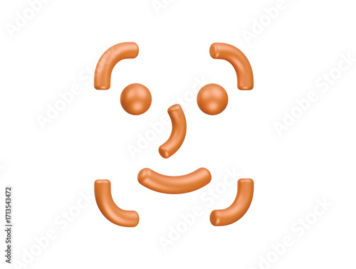 face id icon 3d illustration render