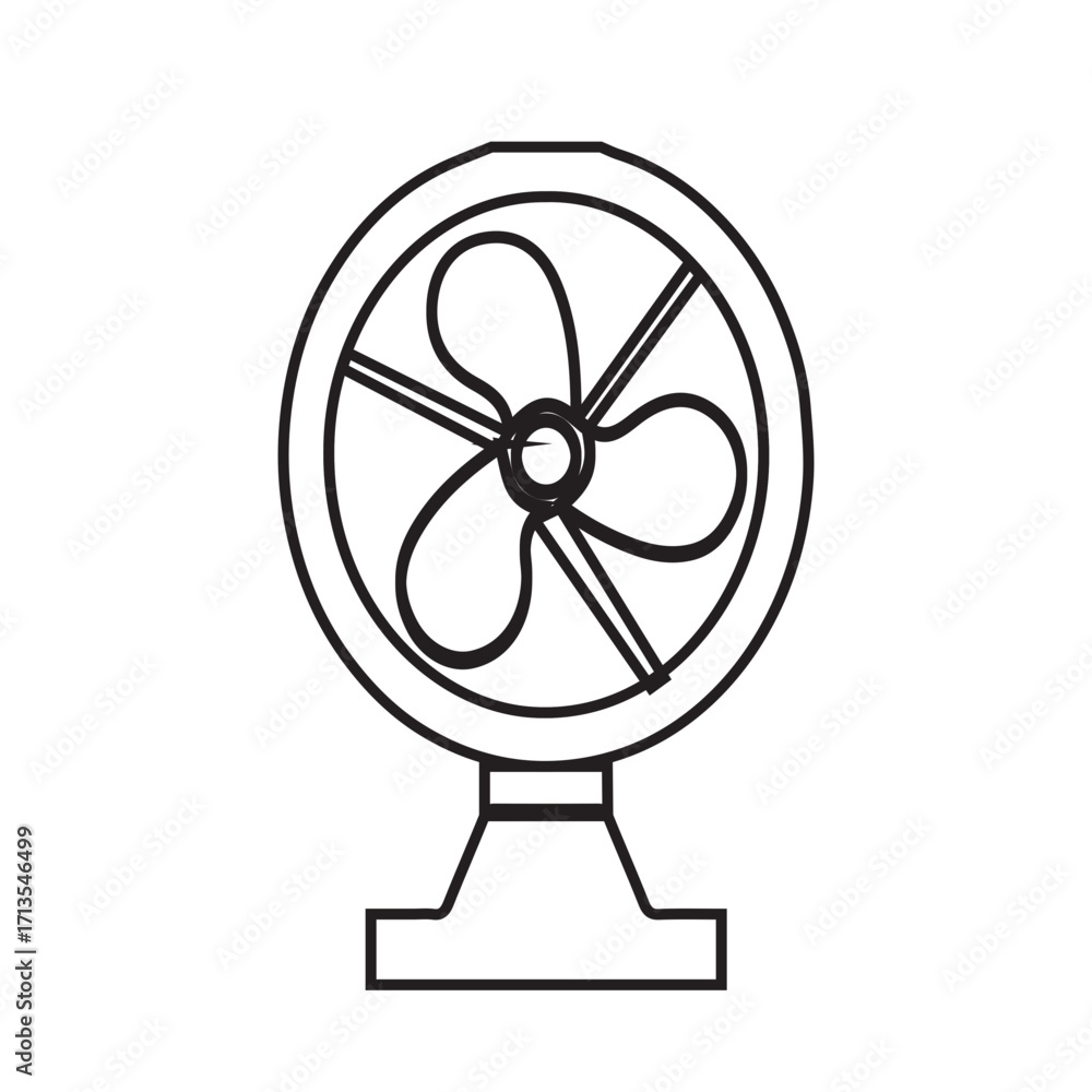 Obraz premium Desk Fan Illustration