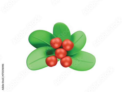 mistletoe icon 3d illustration render
