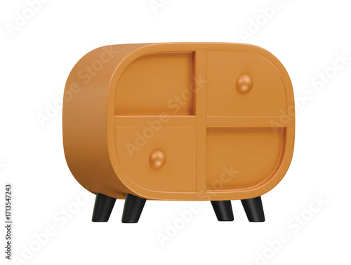 desk drawar icon 3d illustration render