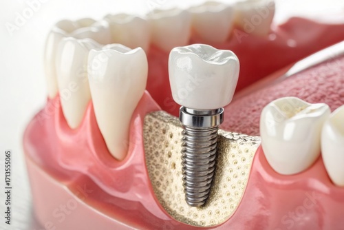 Dental implant illustration: procedure and anatomy