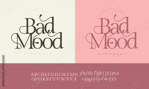 Elegant Bad Mood Display Alphabet with Stylish Decorative Letters