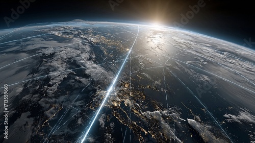 Real-time AI-enhanced global navigation systems using quantum triangulation and edge-processing satellites for sub-centimeter accurate geolocation and predictive pathfinding.