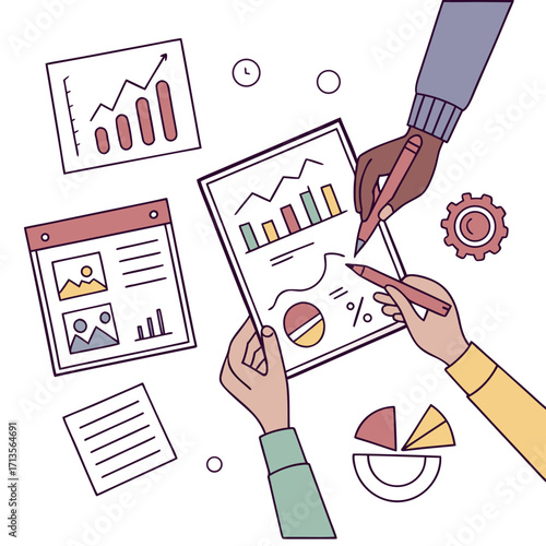 Teamwork analysis of business data