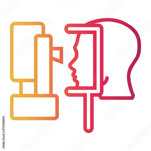 examination Line Gradient Icon
