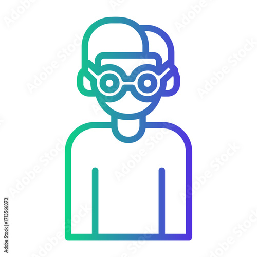examination Line Gradient Icon