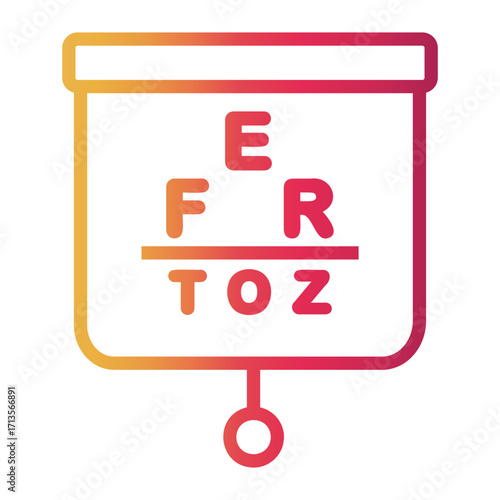 examination Line Gradient Icon