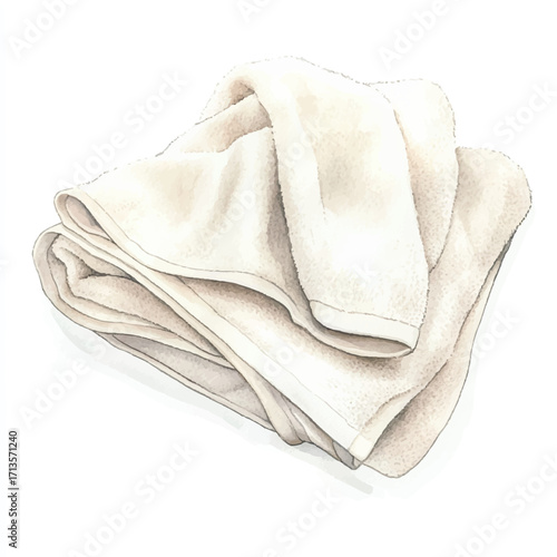 A stack of neatly folded white linen napkins for a formal dining setting.