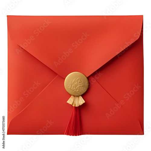 Elegant Red Envelope Celebrating Chinese New Year with a Touch of Tradition