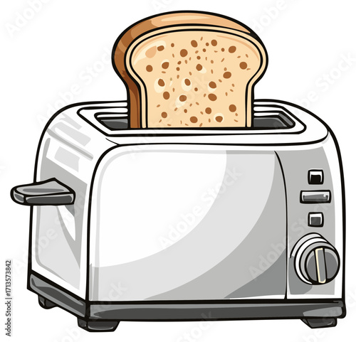 Toaster with Bread: Breakfast and Culinary Appliance