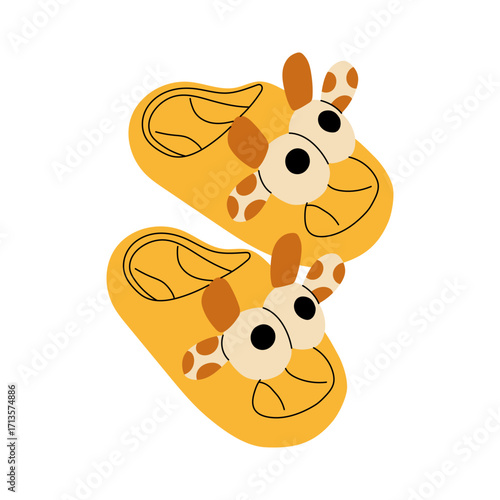 Women and kids colorful summer beach sandals in hand drawn style. Sandals, mules, ballet flats, flip-flops. Stylish modern design of shoes for women and children.