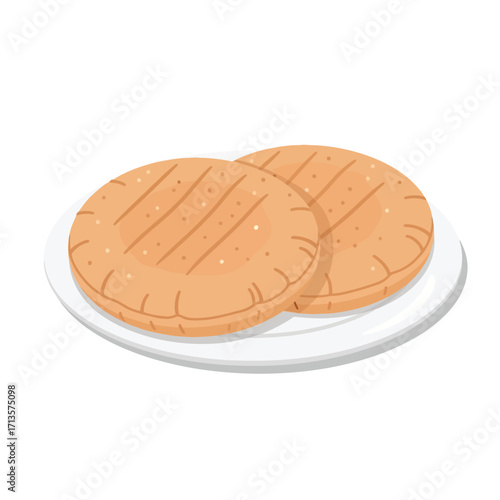 Delicious Homemade Flatbreads on a Plate