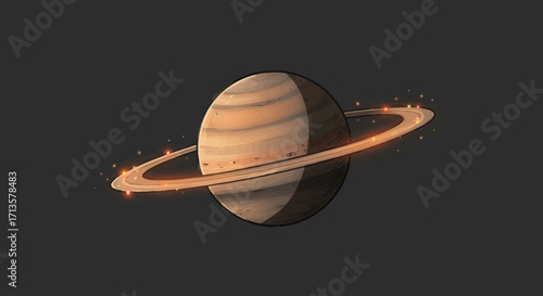 Saturn's Rings A Celestial Illustration