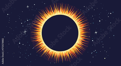 Annular Solar Eclipse Celestial Ring of Fire