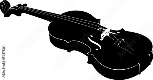 Vector illustration of the violin silhouette
