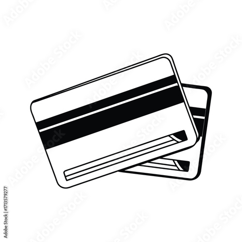 Two credit cards stacked together