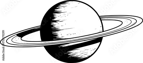Vector illustration of the planet Saturn
