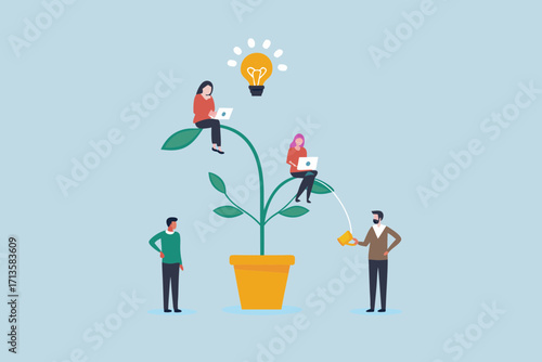 Teamwork and collaboration foster ideas and growth for business success and innovation