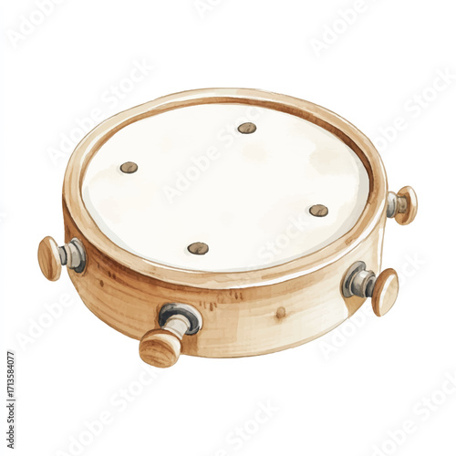Antique wooden scientific instrument with white dial and brass screws.