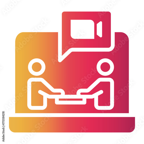 zoom meeting Gradient icon