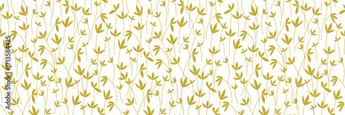 Wallpaper Mural Olive Green Leafy Branch Seamless Botanical Pattern on White Background Torontodigital.ca