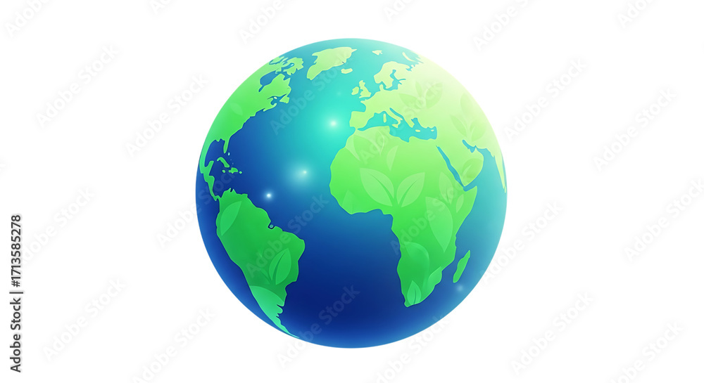 Naklejka premium A vibrant stylized easter egg shaped like the earth with continents and oceans against a stark black background symbolizing global celebration and new beginnings