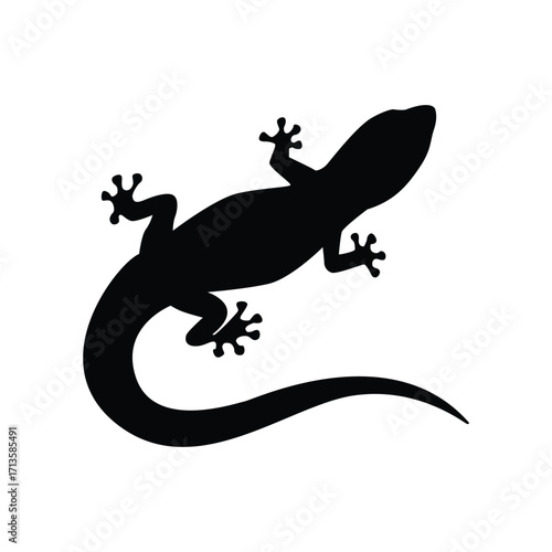 vector illustration of house lizard silhouette shape,logo,on white background
