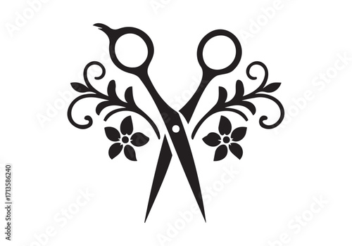 Floral vector design with leaves branches and butterflies in decorative pattern