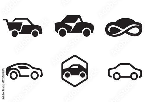 Set of car and transport icons vector illustration